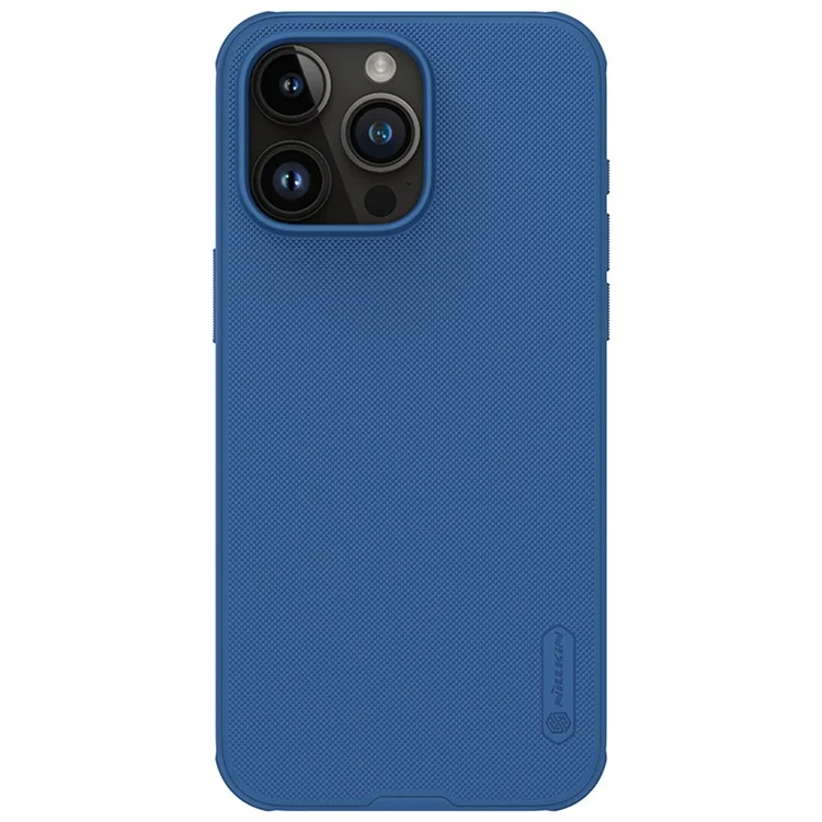 NILLKIN Super Frosted Shield Pro for iPhone 15 Pro Anti-scratch Phone Case PC+TPU Matte Back Cover - Blue