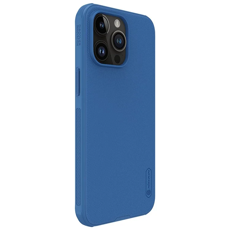 NILLKIN Super Frosted Shield Pro for iPhone 15 Pro Anti-scratch Phone Case PC+TPU Matte Back Cover - Blue