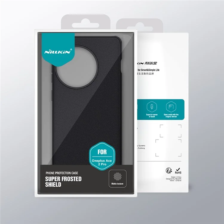NILLKIN Super Frosted Shield Pro per OnePlus Ace 2 Pro 5G PC+TPU Case Anti-scratch Matte Phone Cover - Blu