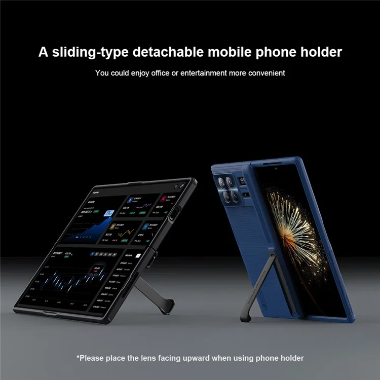 Nillkin Super Frosted Shield Pliegue Para Xiaomi Mix Plegable 3 5 g Case de Teléfono Plegable PC + TPU Matte Teléfono Cubierta - Azul