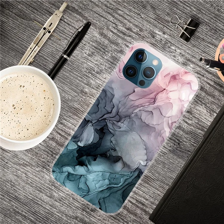 Für iPhone 15 Pro Max stoßfestes IMD TPU-Handyhülle, abstraktes Marmorprint-Handyhüllenmit Mobiltelefon-Rückseite - Stil G