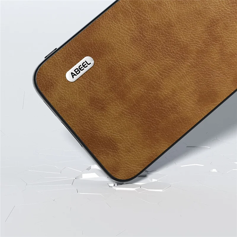 ABEEL For Sony Xperia 5 V PU Leather Coated TPU+PC Phone Case Retro Litchi Texture Drop Protection Cover - Brown
