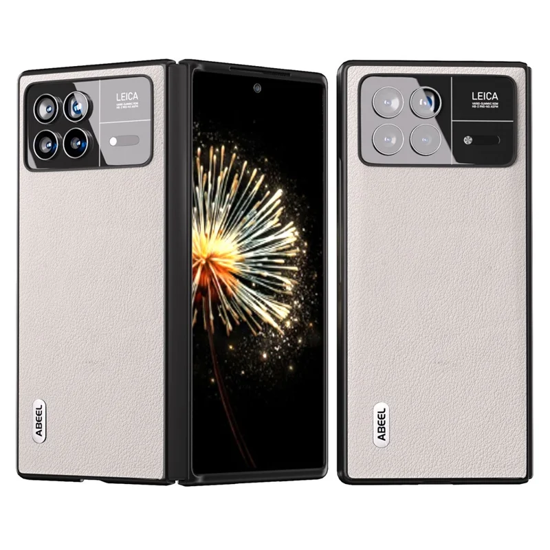 Para el estuche de teléfono Xiaomi Mix Fold 3 5G Anti-Scratch de piel de vaca genuina+PC - Gris