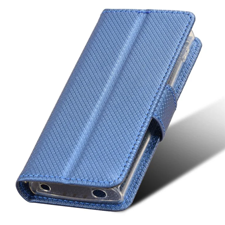 Pour Nokia 105 4G (2023) Diamond Texture PU Leather Wallet Phone Case Protective Stand Cover - Blue