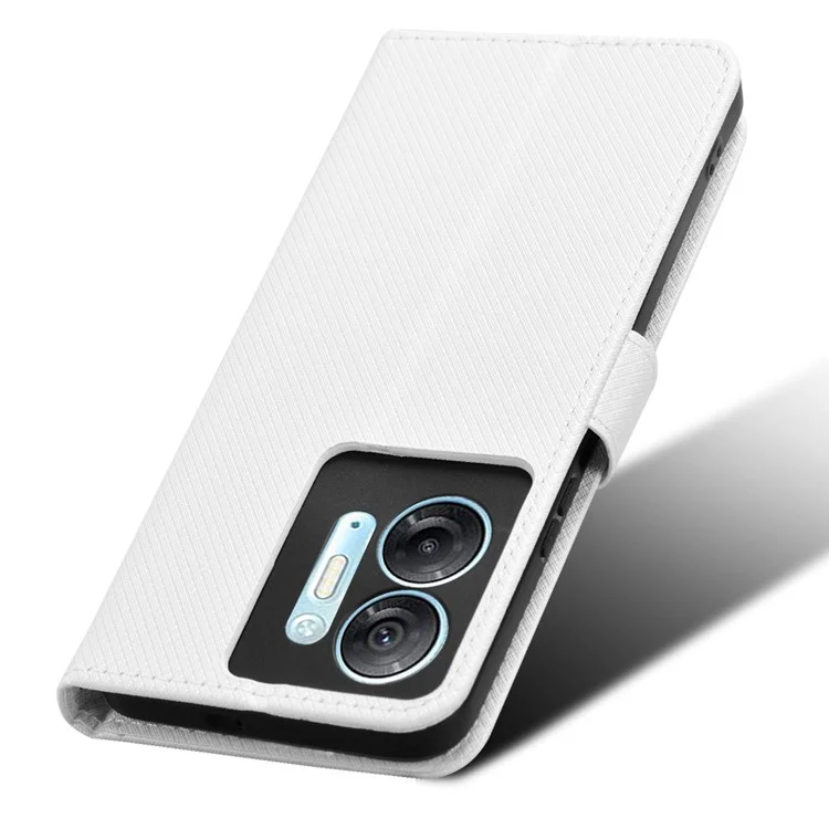Para Infinix Hot 30 5G / X6832 Diamond Texture PU Leather Stand Wallet Phone Case Protective Cover - Blanco