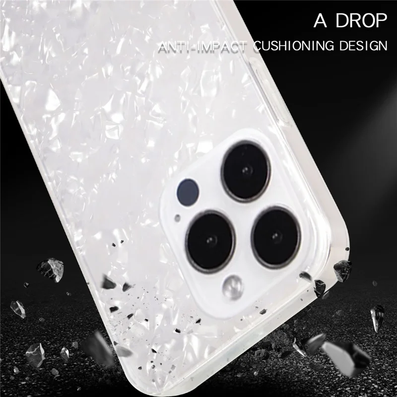 IPAKY For iPhone 15 Pro Scratch Resistant Phone Case IMD Acrylic+TPU Back Protector Cover - Pink