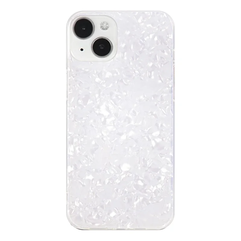 IPAKY For iPhone 15 Acrylic+TPU Collision Resistant Phone Case IMD Back Cover - White