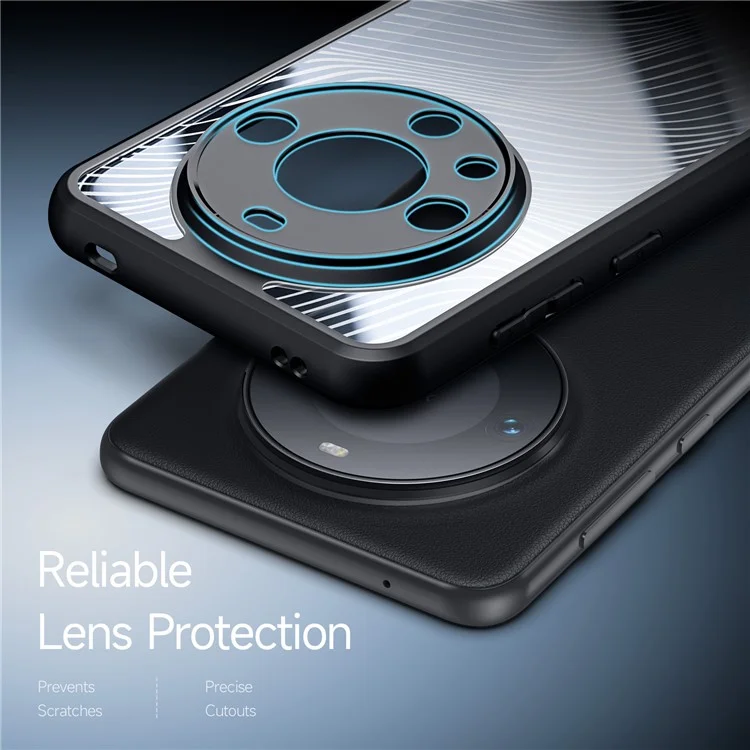Serie Dux Ducis Aimo Per Huawei Mate 60 Pro Phone Case Matte TPU Frame TPU + PC Coperchio Shell (reach Certification) - Nero