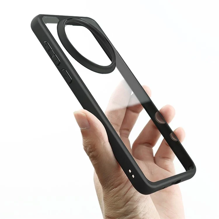 Funda de teléfono para Huawei Mate 60, de TPU + PC duro, funda transparente a prueba de polvo