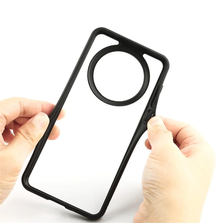 Funda de teléfono para Huawei Mate 60, de TPU + PC duro, funda transparente a prueba de polvo