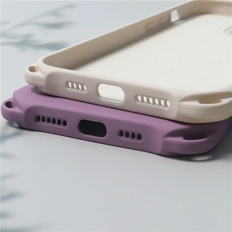 Back Cover for iPhone 15 Pro , Four Corners Drop Proof Mobile Phone TPU Case - Beige