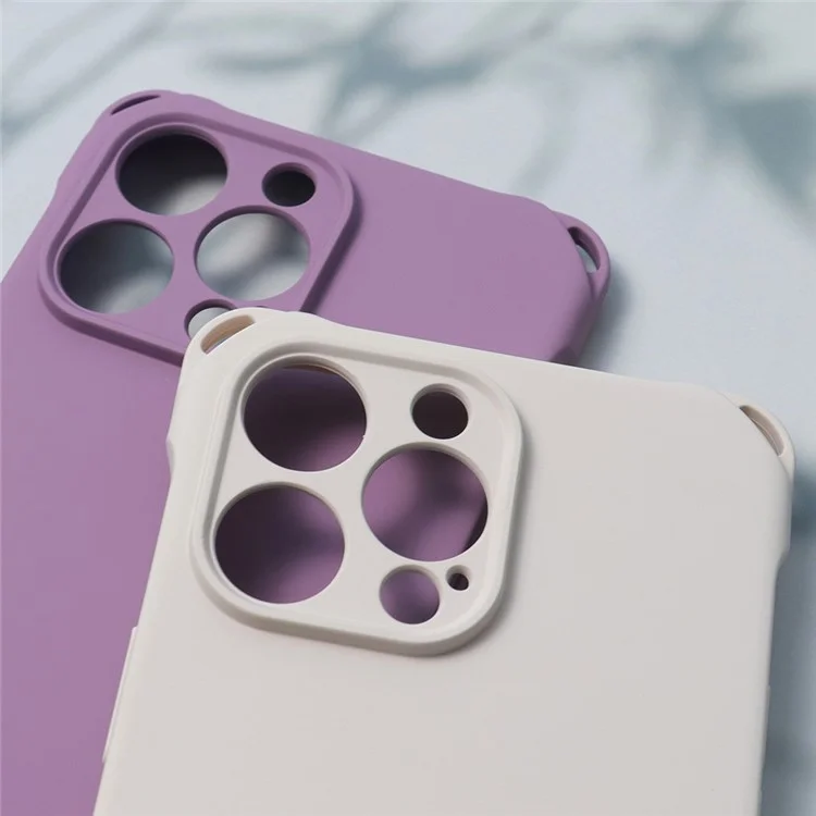 Back Cover for iPhone 15 Pro , Four Corners Drop Proof Mobile Phone TPU Case - Beige