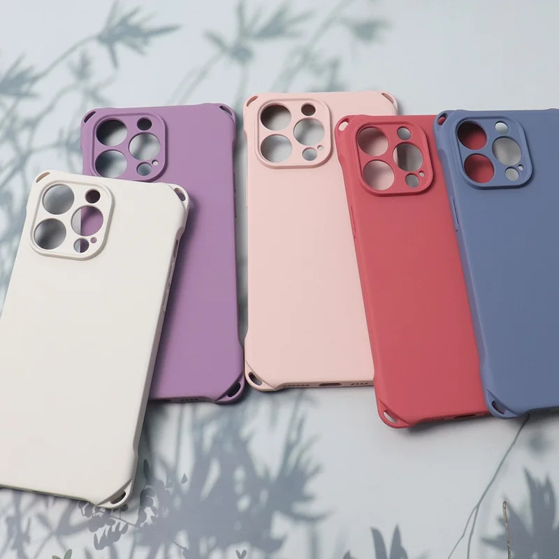 Back Cover for iPhone 15 Pro , Four Corners Drop Proof Mobile Phone TPU Case - Pink