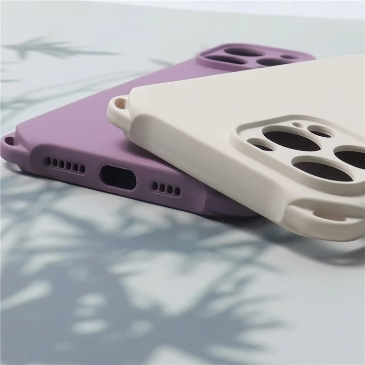Back Cover for iPhone 15 Pro Max , Four Corners Fall Protection Mobile Phone TPU Case - Black