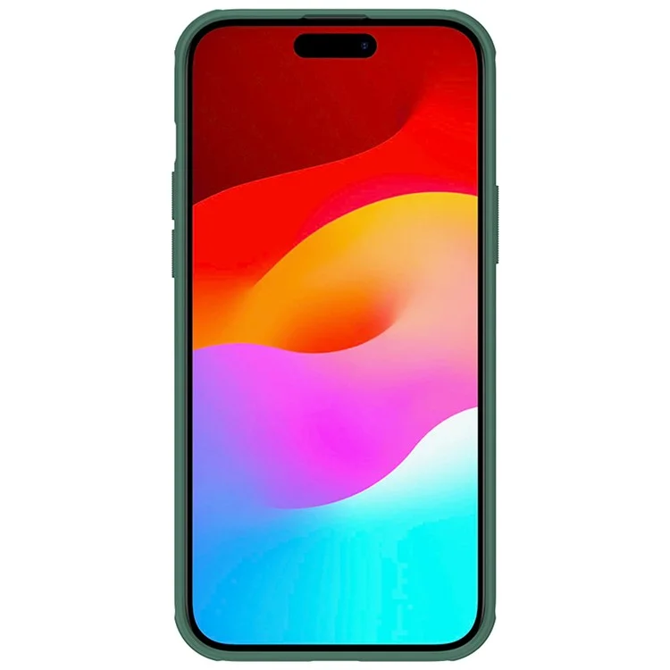 NILLKIN Super Frosted Shield Pro for iPhone 15 Plus Phone Case PC+TPU Anti-drop Matte Phone Cover - Green