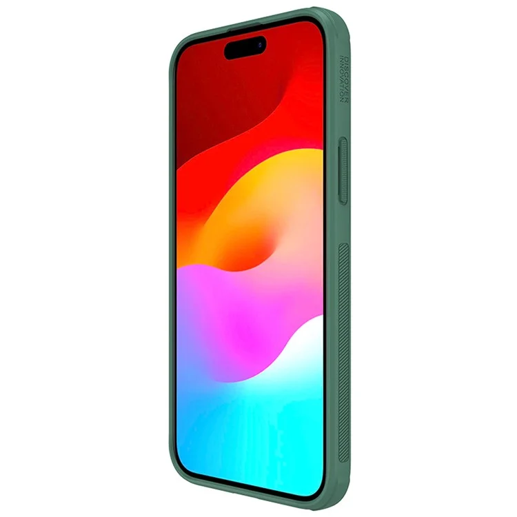 NILLKIN Super Frosted Shield Pro for iPhone 15 Plus Phone Case PC+TPU Anti-drop Matte Phone Cover - Green