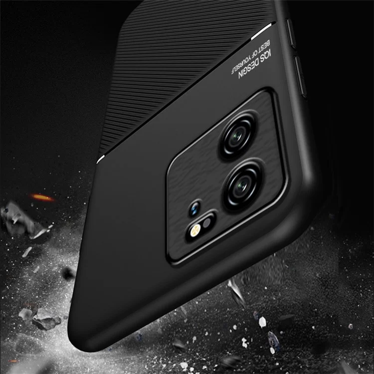 Para Xiaomi Redmi K60 Ultra / 13T / 13T Pro Funda Protectora de Teléfono Antirayazos Incorporada Lámina Metálica Carcasa de Teléfono Piel de PU+Cáscara de TPU - Negro