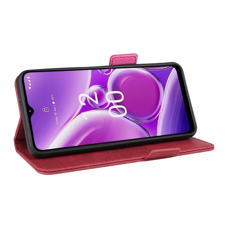 Para Nokia G42 Anti-Scratch Protective Cover PU Leather Wallet Stand Phone Case Hardware Decor Shell - Rose