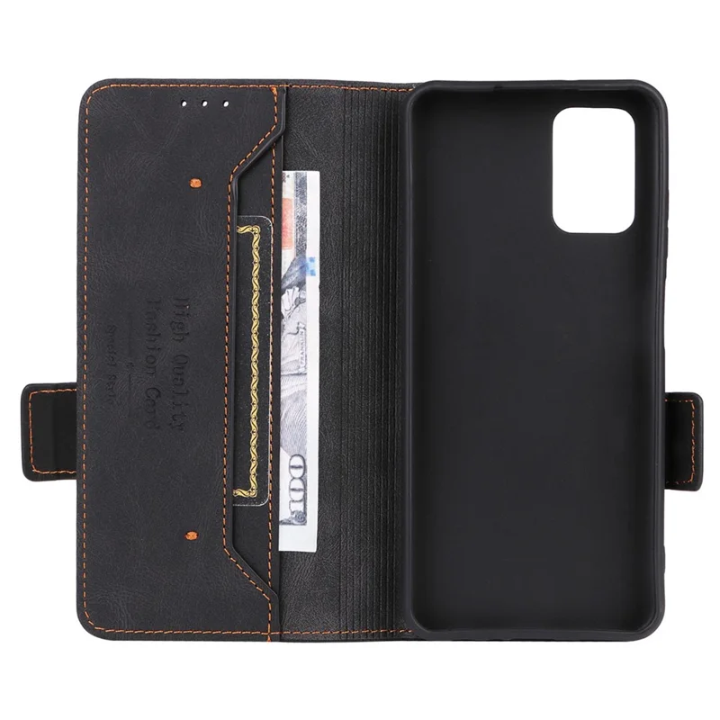 For Nokia G42 Anti-Scratch Protective Cover PU Leather Wallet Stand Phone Case Hardware Decor Shell - Black