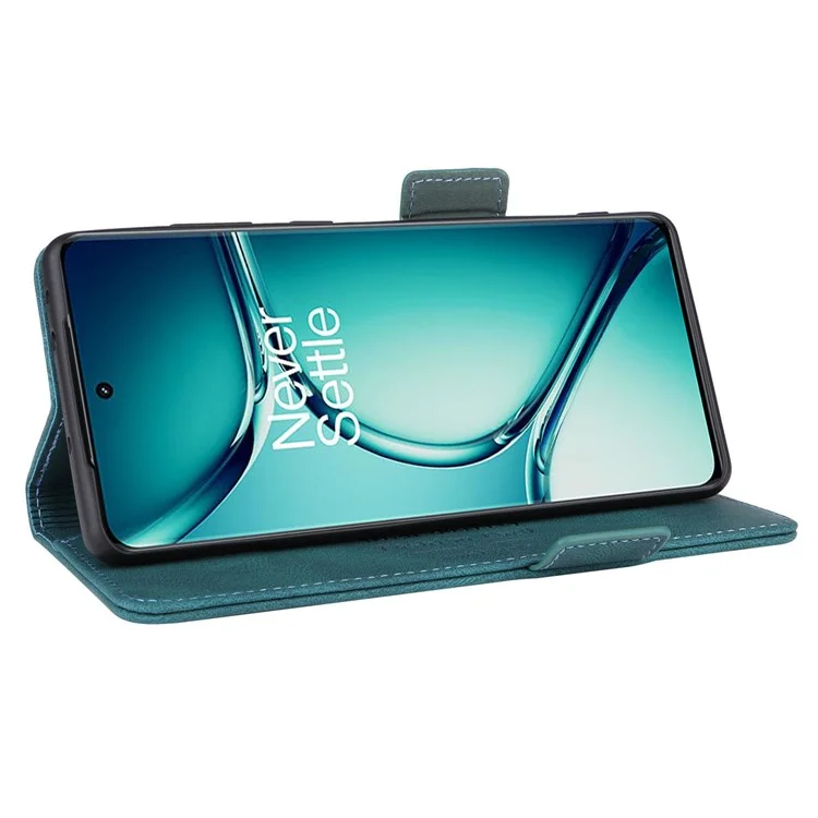 Per OnePlus Ace 2 Pro 5G Custodia per cellulare Custodia protettiva hardware Decor Stand Wallet PU Pelle - Blu