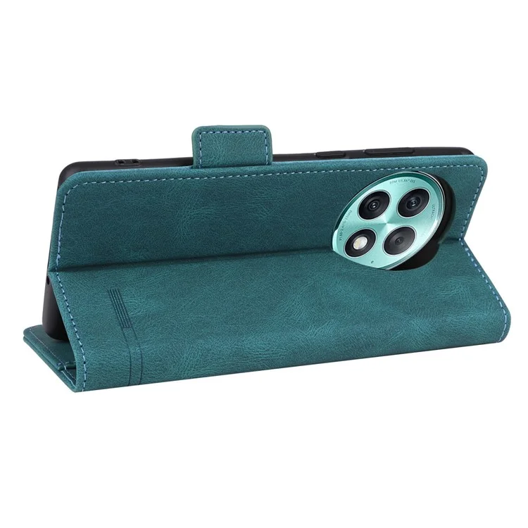 Per OnePlus Ace 2 Pro 5G Custodia per cellulare Custodia protettiva hardware Decor Stand Wallet PU Pelle - Blu
