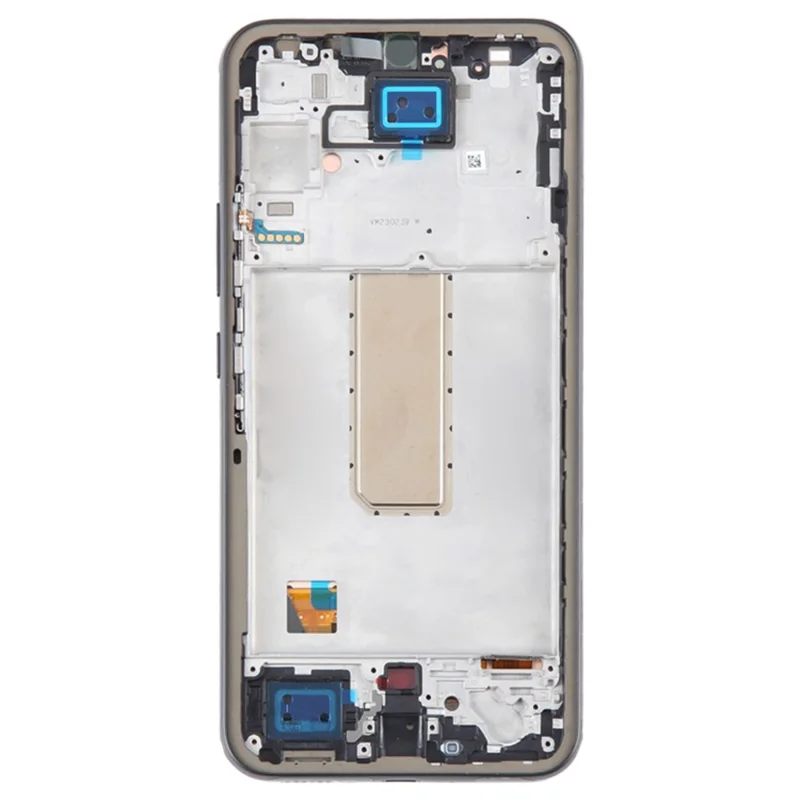 For Samsung Galaxy A34 5G A346 OEM Grade S AMOLED-skærm og digitizer-samling + ramme reparationdel (uden logo) - Sort
