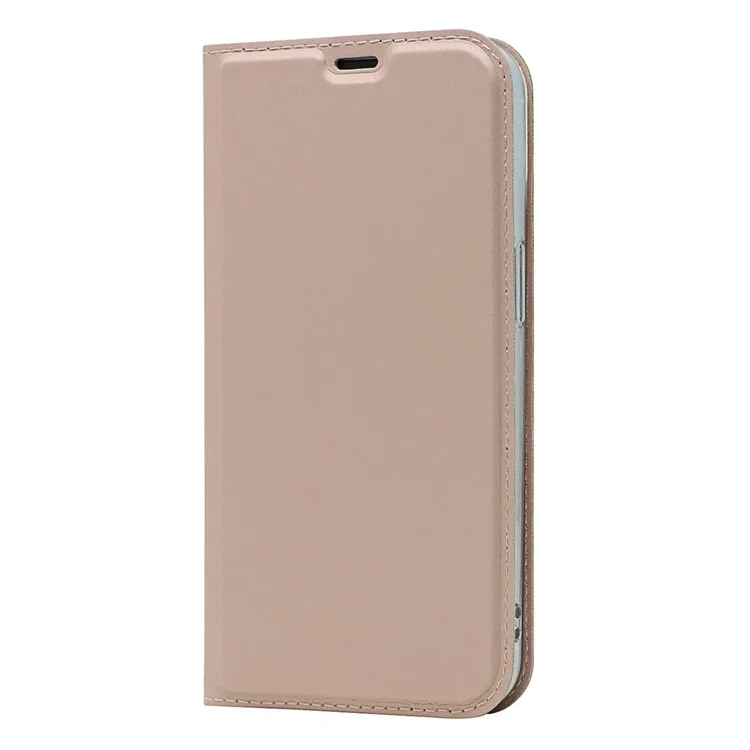 Para iPhone 15 Pro Max Capa de Telefone com Suporte de Couro PU e Porta-Cartões com Fechamento Magnético - Rose Gold