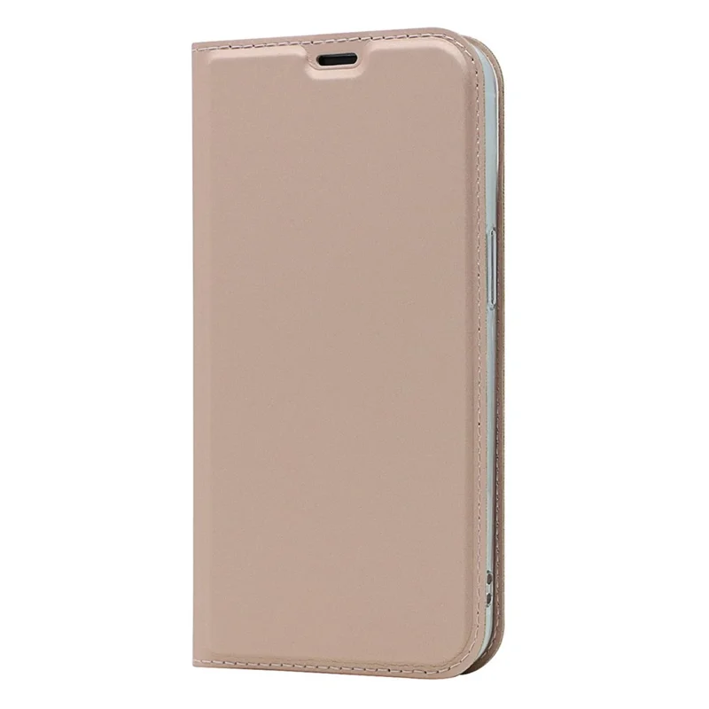 Per iPhone 15 Pro Custodia in pelle PU con chiusura magnetica Porta carte Supporto a libro - Rose Gold