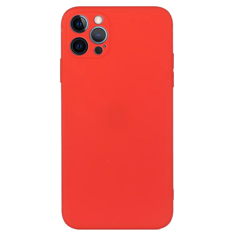 Para iPhone 15 Pro Scratch Proof Straight Edge Phone Case TPU Precise Cutout Protective Cover - Rojo