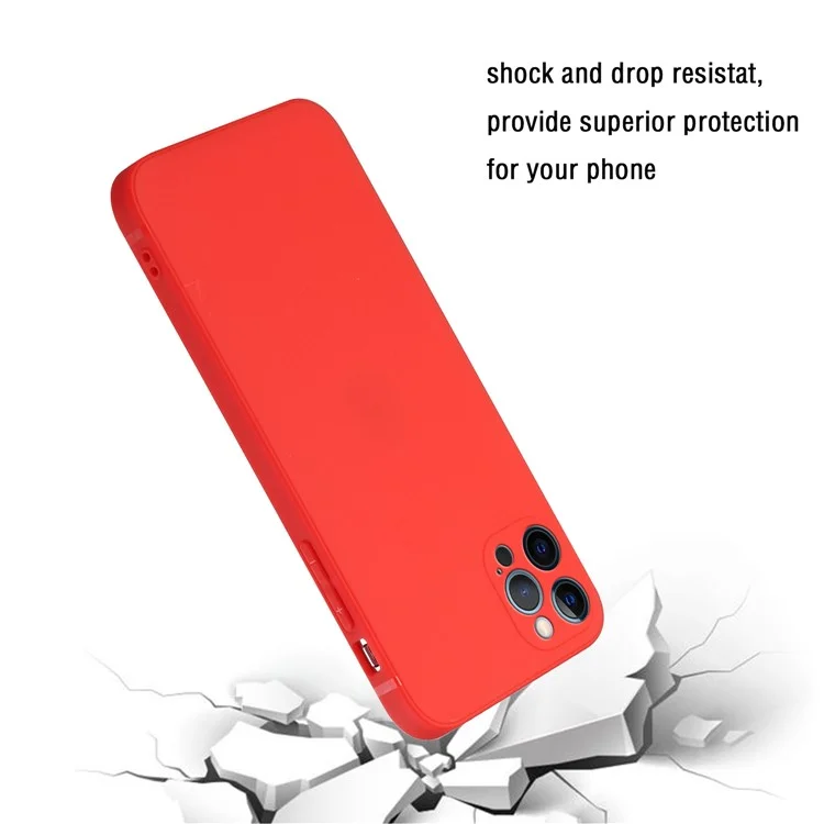 Para iPhone 15 Pro Scratch Proof Straight Edge Phone Case TPU Precise Cutout Protective Cover - Rojo