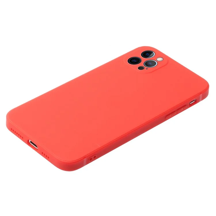 Para iPhone 15 Pro Scratch Proof Straight Edge Phone Case TPU Precise Cutout Protective Cover - Rojo