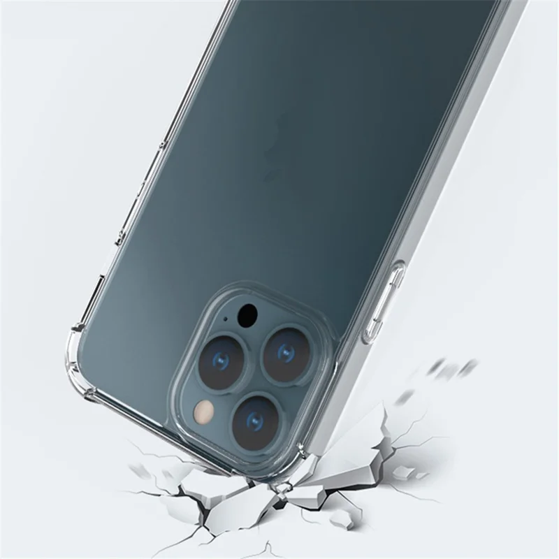 Cell Phone Case for iPhone 15 Pro , Four Corners Drop-proof TPU Frame + Acrylic Clear Phone Cover