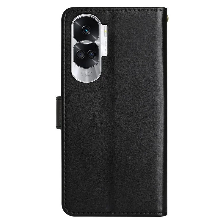 Per Honor 90 Lite 5G / X50i 5G Custodia a portafoglio in pelle PU con stampa a farfalla Stand - Nero 