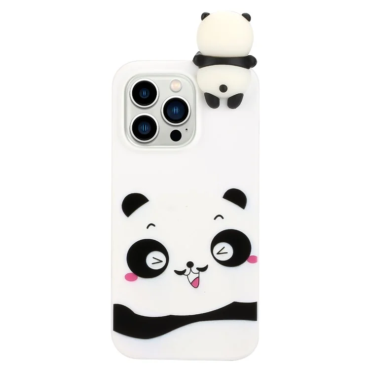 SZ Style TPU Phone Case for iPhone 15 Pro Max Pattern Printing Shockproof Case Mini Figure Decor Phone Cover - Pig