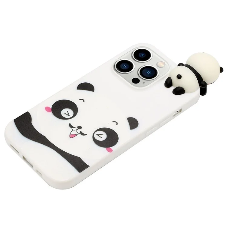 SZ Style TPU Phone Case for iPhone 15 Pro Max Pattern Printing Shockproof Case Mini Figure Decor Phone Cover - Pig