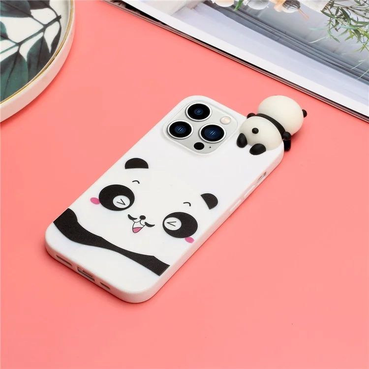 SZ Style TPU Phone Case for iPhone 15 Pro Max Pattern Printing Shockproof Case Mini Figure Decor Phone Cover - Pig