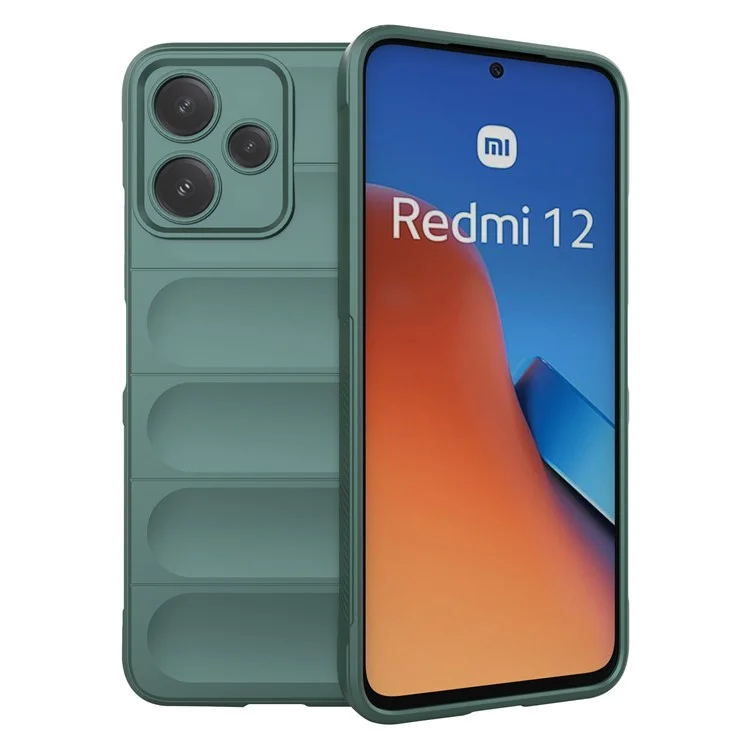 Para Xiaomi Redmi 12 5G (Global) / Poco M6 Pro 5G Capa Rígida de TPU Proteção Contra Quedas - Verde
