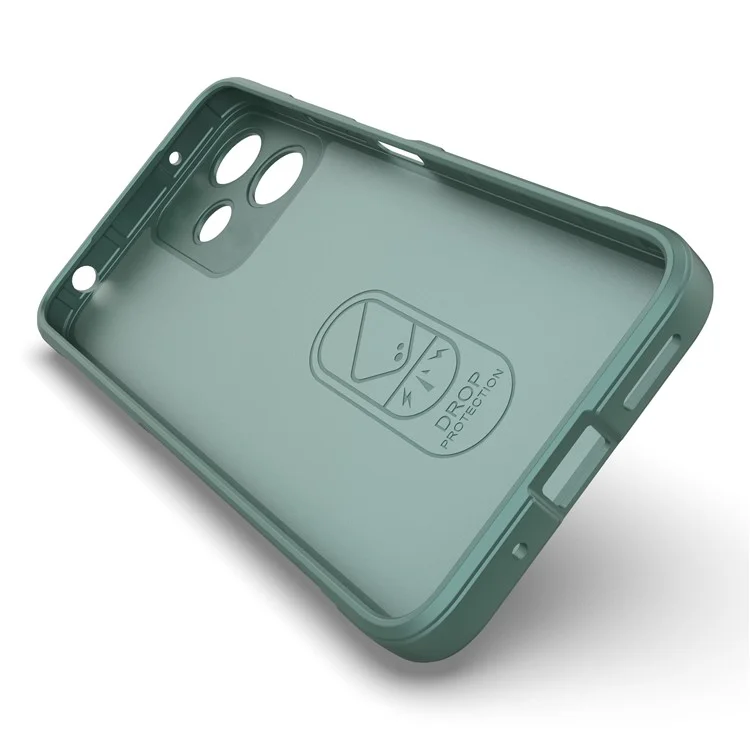 Para Xiaomi Redmi 12 5G (Global) / Poco M6 Pro 5G Capa Rígida de TPU Proteção Contra Quedas - Verde
