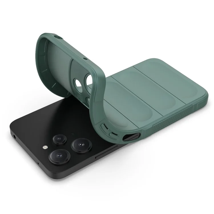 Para Xiaomi Redmi 12 5G (Global) / Poco M6 Pro 5G Capa Rígida de TPU Proteção Contra Quedas - Verde