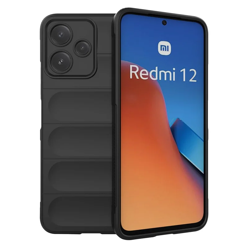 For Xiaomi Redmi 12 5G (Global) / Poco M6 Pro 5G Rugged TPU Cover Drop Protection Phone Case - Black