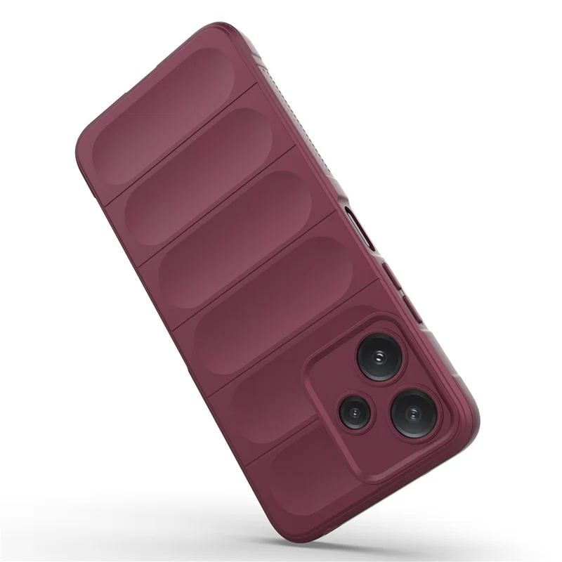 For Xiaomi Redmi 12 5G (Global) / Poco M6 Pro 5G Rugged TPU Cover Drop Protection Phone Case - Wine Red