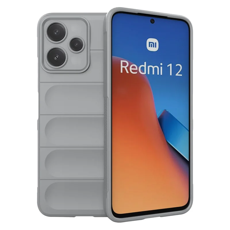 Robust TPU-dæksel til Xiaomi Redmi 12 5G (Global) / Poco M6 Pro 5G med beskyttelse mod fald - Lysegrå