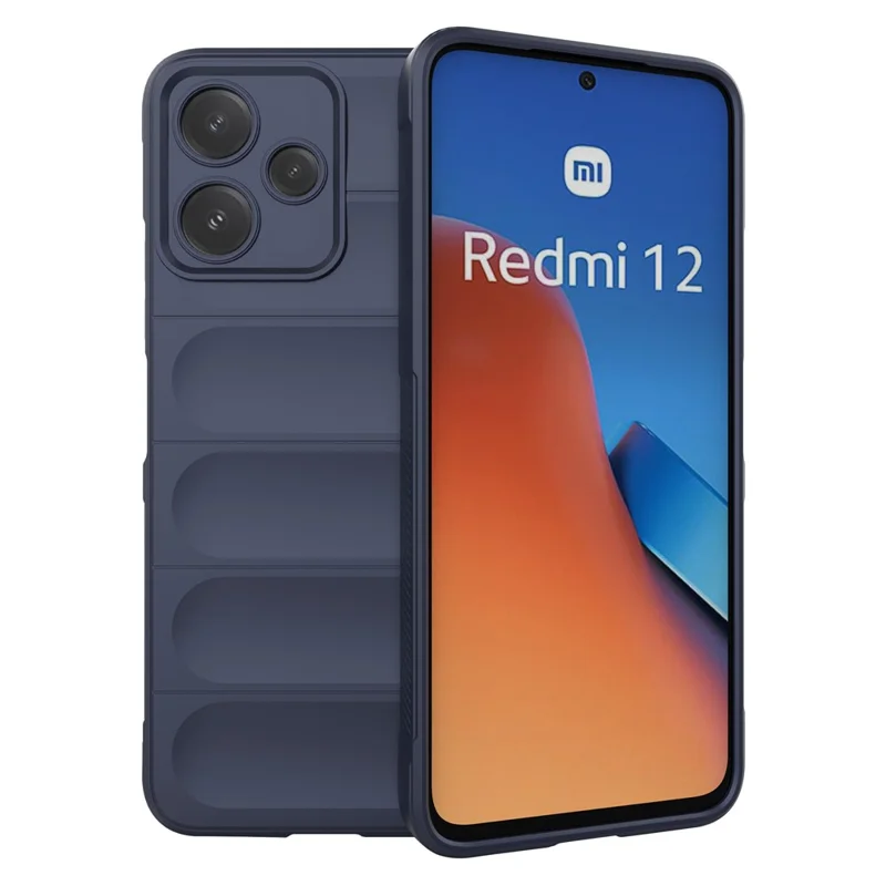 For Xiaomi Redmi 12 5G (Global) / Poco M6 Pro 5G Rugged TPU Cover Drop Protection Phone Case - Dark Blue