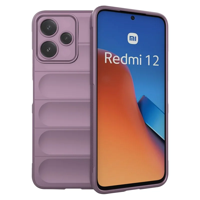 For Xiaomi Redmi 12 5G (Global) / Poco M6 Pro 5G Rugged TPU Cover Drop Protection Phone Case - Light Purple
