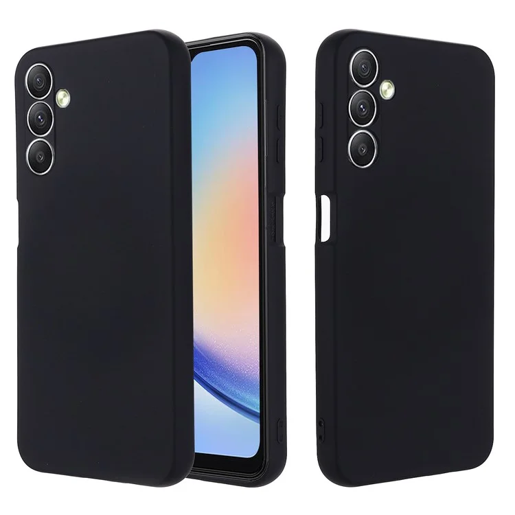 Жидкий силиконовый чехол для телефона Samsung Galaxy F34 5G / M34 5G, мягкая подкладка, ударопрочный чехол для телефона - черный