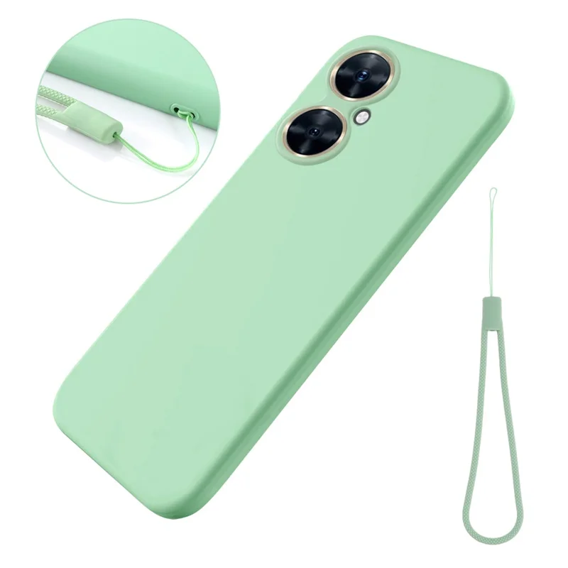 For Huawei nova 11i Cell Phone Case Liquid Silicone+Soft Lining Anti-scratch Back Cover - Green
