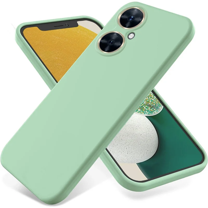 For Huawei nova 11i Cell Phone Case Liquid Silicone+Soft Lining Anti-scratch Back Cover - Green