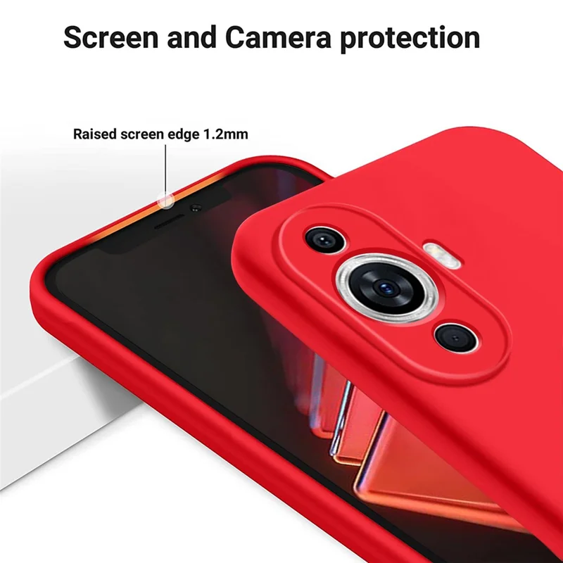 For Huawei nova 11 / nova 12s 4G / nova 12 Lite 4G Liquid Silicone Drop-proof Case Soft Lining Anti-scratch Phone Cover - Red