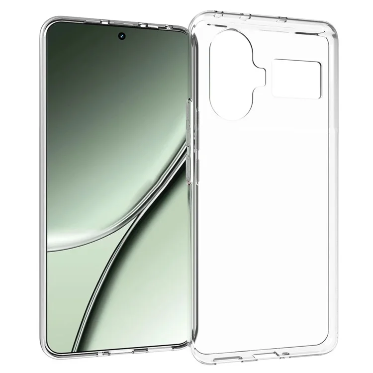 For Realme GT5 5G Transparent TPU Phone Cover Super Thin Smartphone Case (Big Rear Lens Hole)