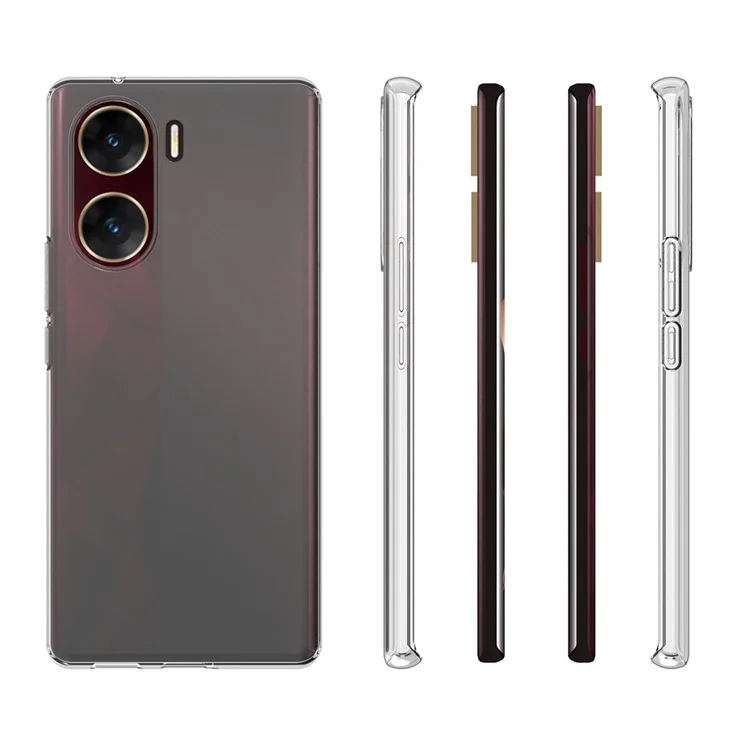 Pour vivo V29e (Inde) 5G Clear TPU Coque de téléphone Ultra Fine Transparent Coque de téléphone Shell (Grand trou d'objectif arrière)